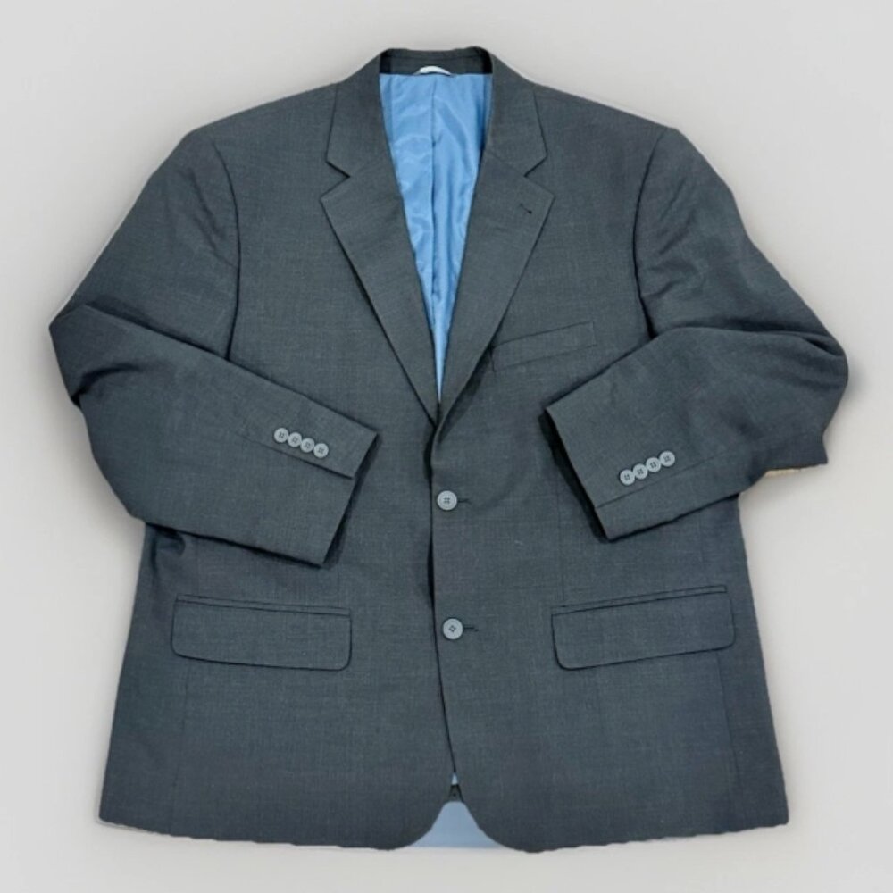 Men’s Oak Hill perfect Fit 2 Button Single vent Poly Blend Black Blazer 46R